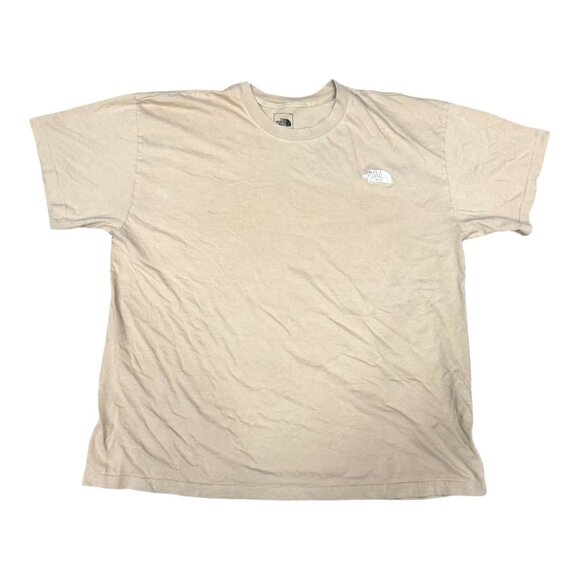 The North Face Beige Cotton Relaxed Fit Mens T Shirt XXL Basic Tee Big Tall Tan - Picture 1 of 6